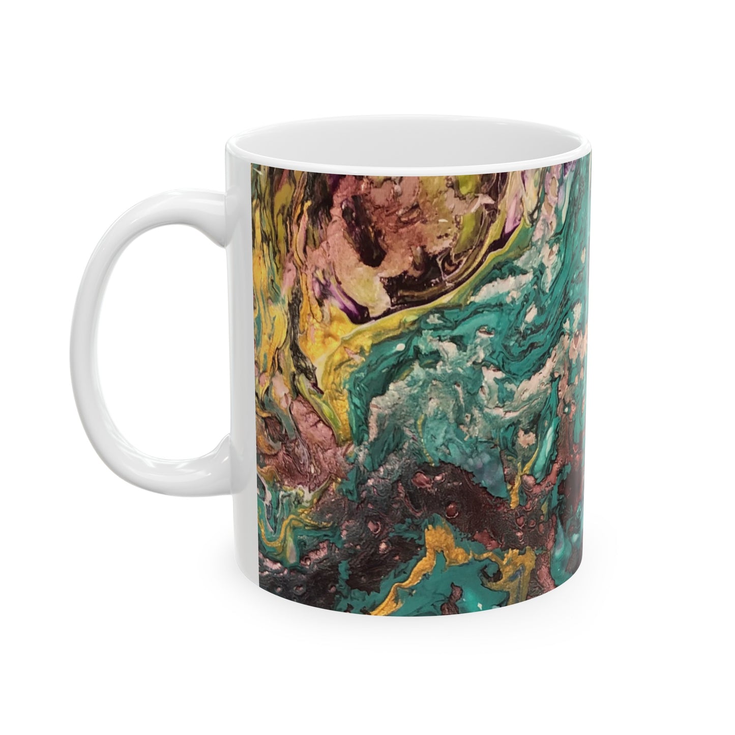 Coffee Mug-Designer Unique Abstract Artwork Accent Ceramic Mug