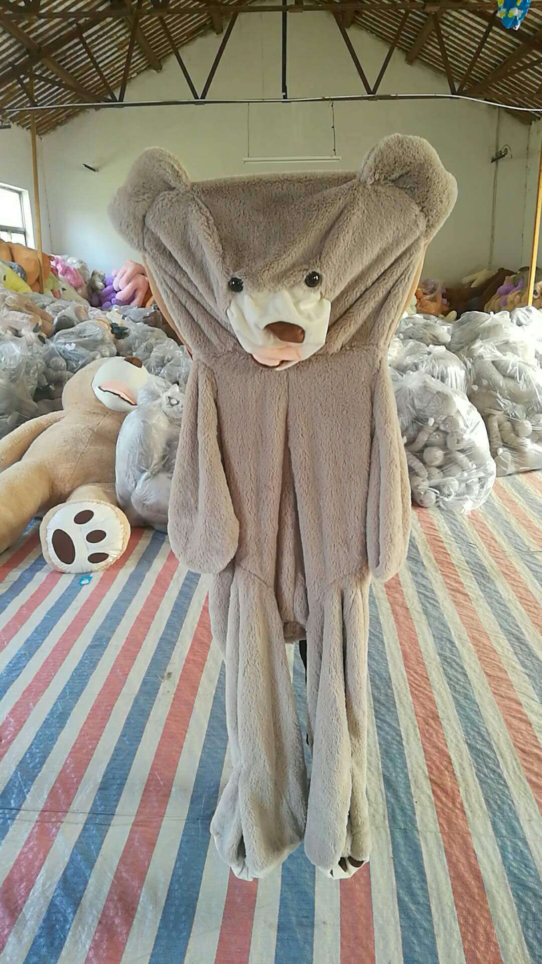 Giant Teddy Bear Plush Huge Soft Toy Leather Leather Shell