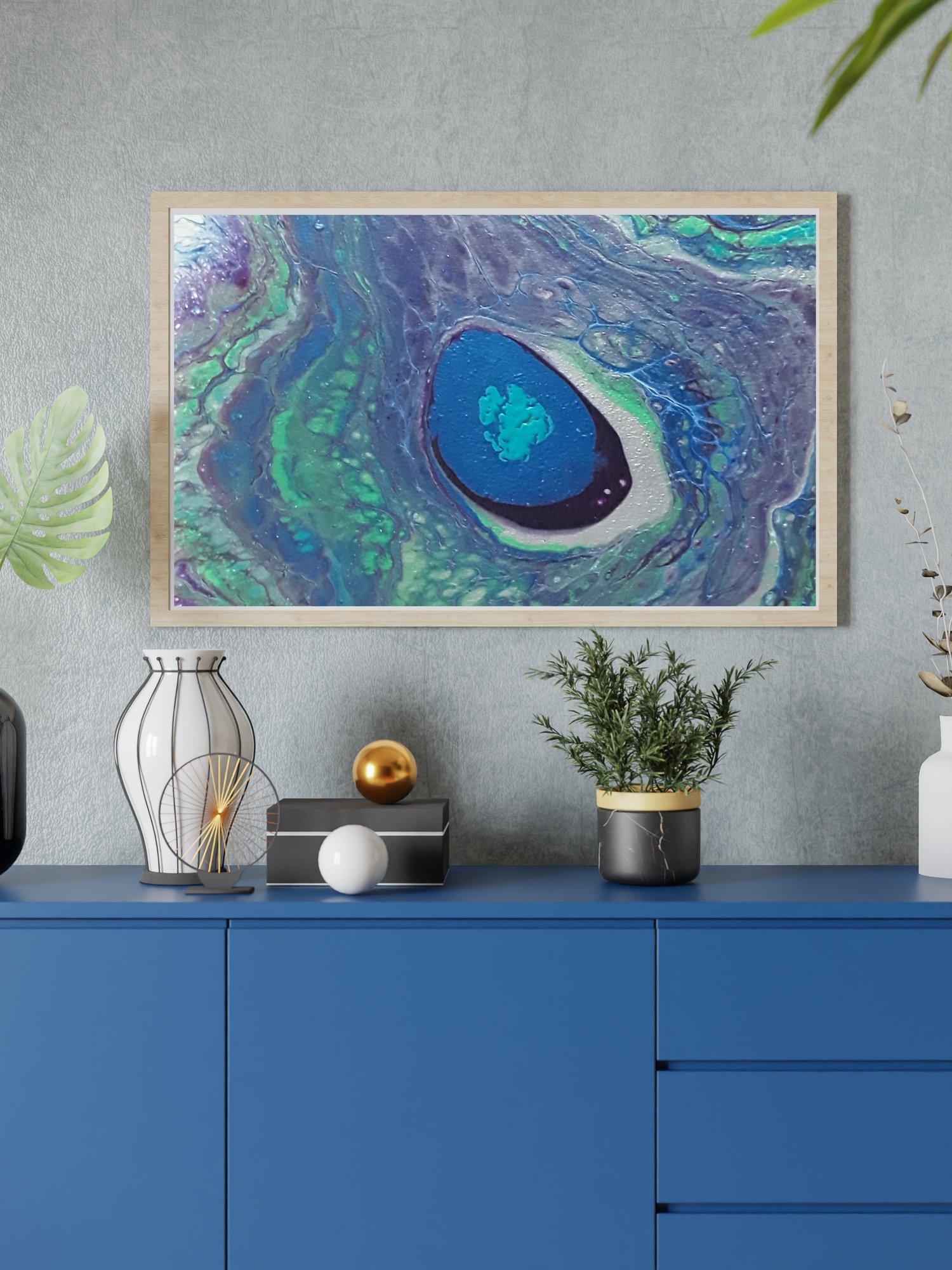 Blue Eye Abstract Art