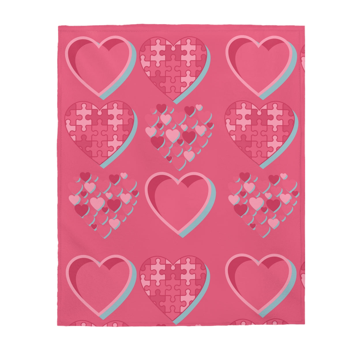 Kids Plush Blanket, Hearts Blanket Girls,Teens, Women, Newborn Blanket, All Sizes