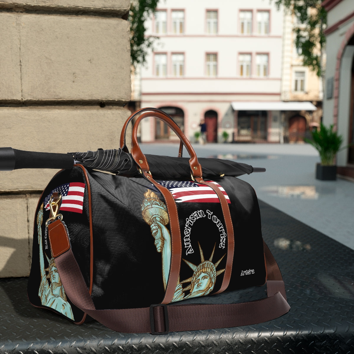 PU LEATHER TRAVEL Bag, Modern Art Weekender Bag for Men, Women, Duffle Bag for Gym, Sports, Groomsmen and Bridesmaids Gift Personali