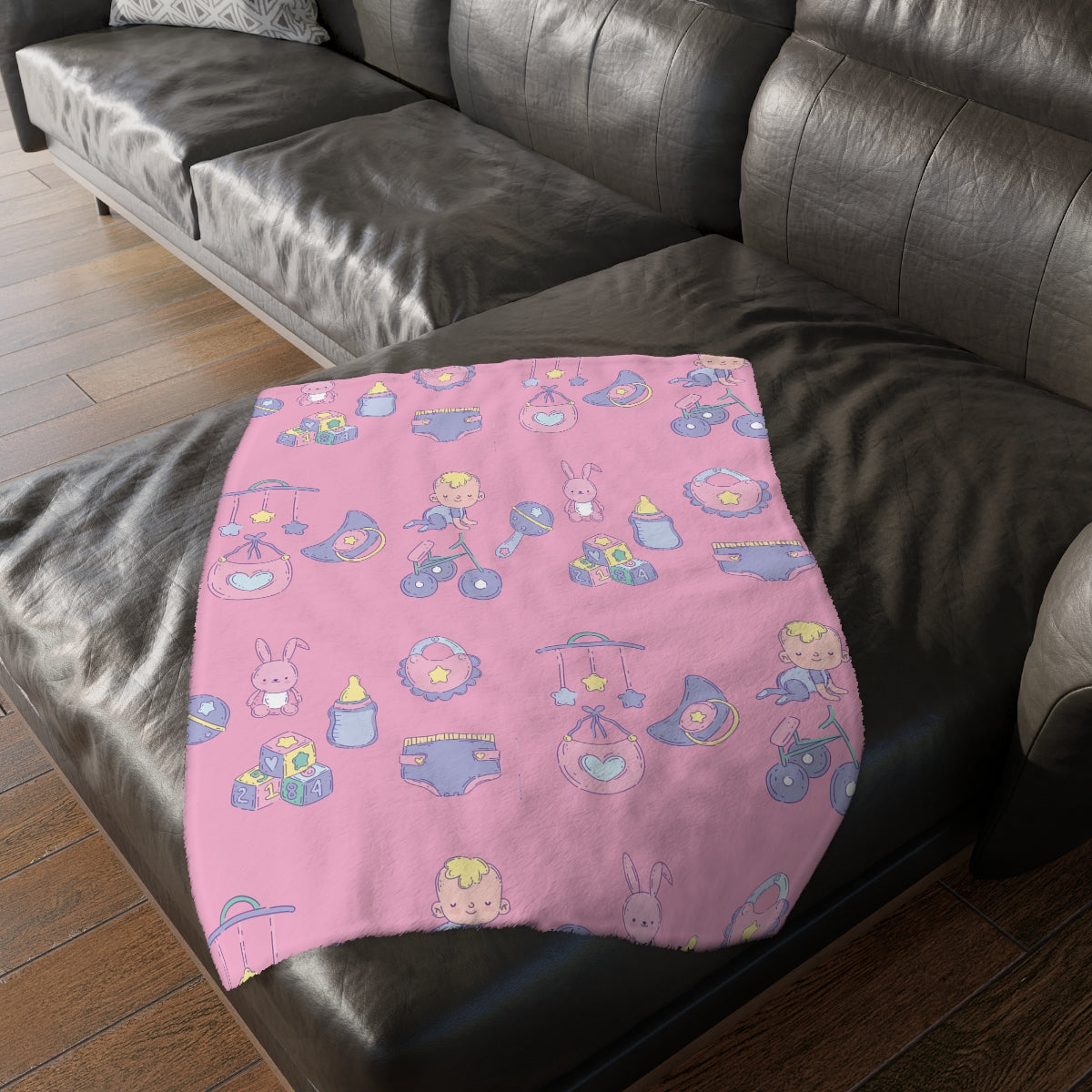 VELVETEEN MINKY BLANKET FOR KIDS/NEWBORN(TWO SIDED PRINT)