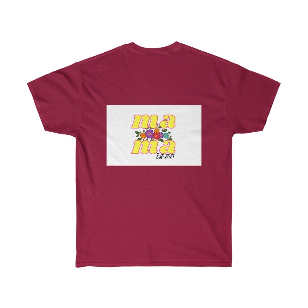 Mama est.2021 cotton tee, Ultra Cotton Tee, mothers tee, new mother tee shirt, mother to be t shirt,