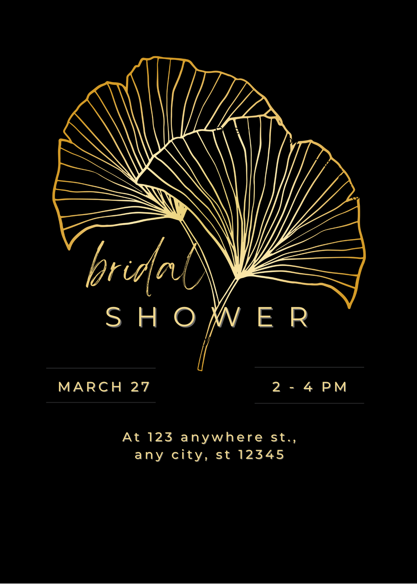 Wedding Invitation Card with Free Matching Bridal Shower and Bridesmaids Invitation Cards