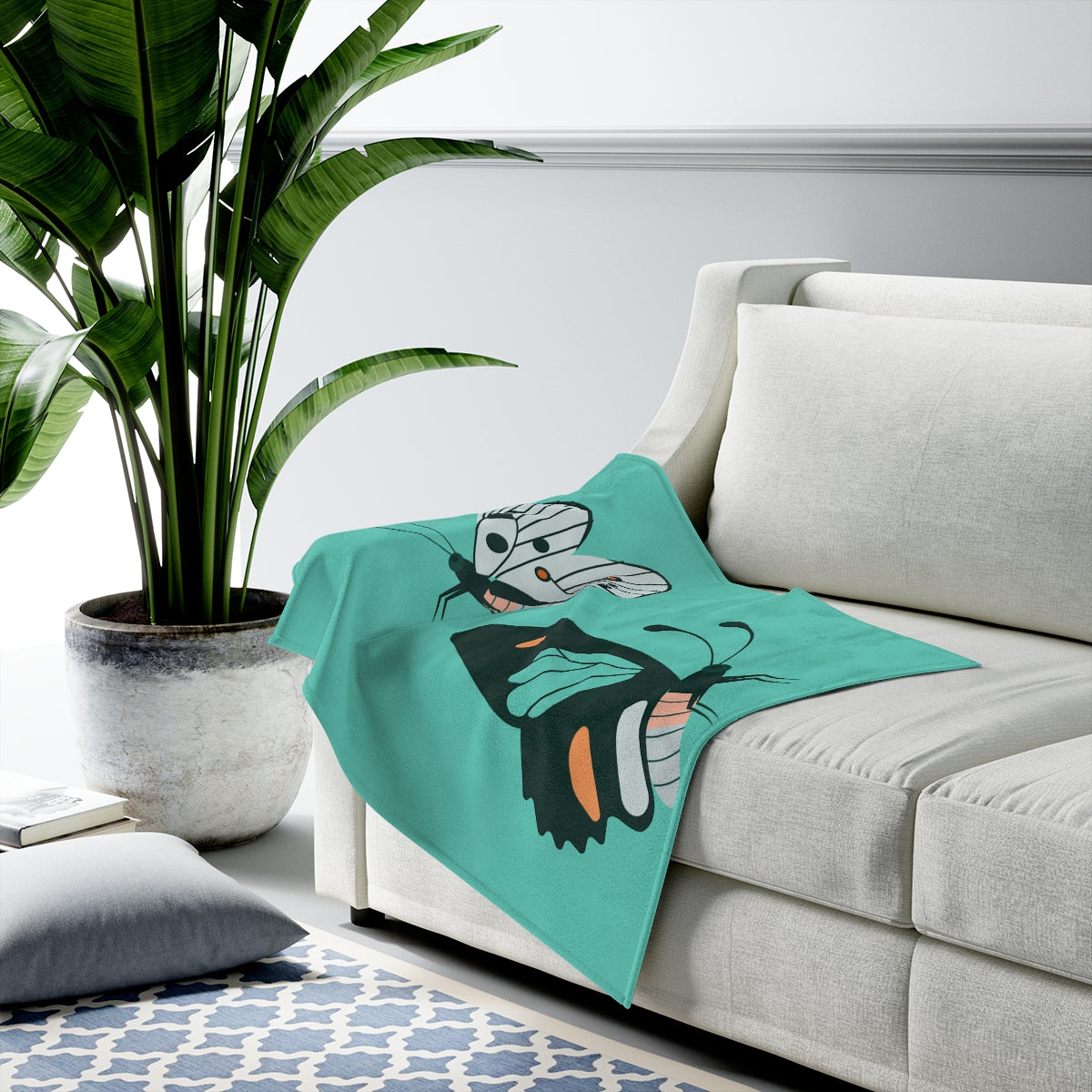 Plush Blanket for Kids Personalised, Butterfly, Newborn Blanket, Super Soft Cozy Throw Blankt for Teens, Adults