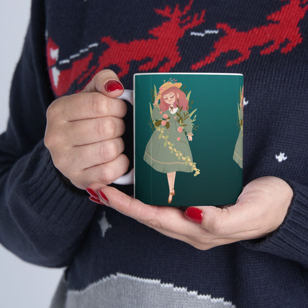 GIRL COFFEE MUG, BRIDE MUG, Ceramic Mug 11oz