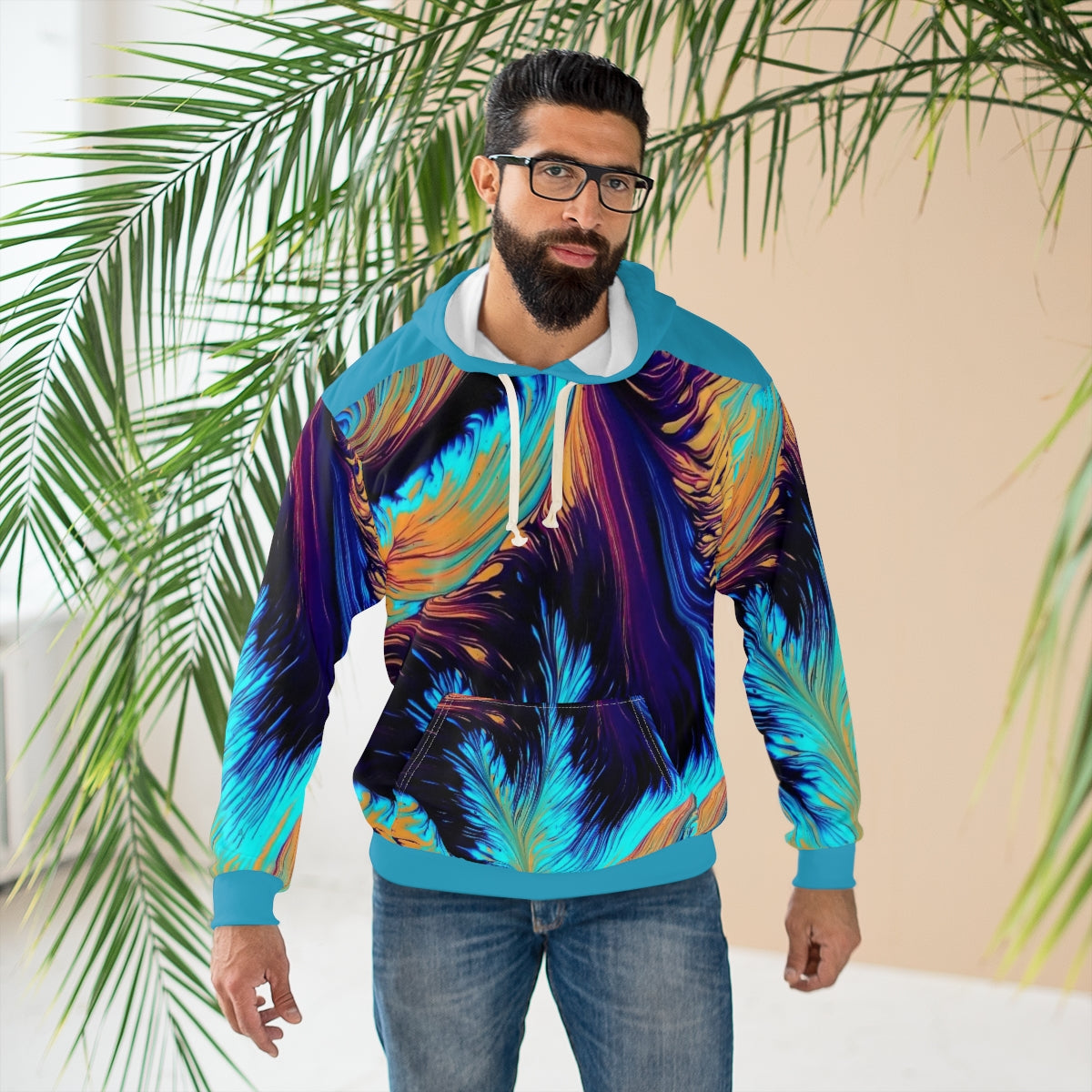 ALL OVER PRINT UNISEX PULLOVER HOODIE, AOP HOODIE, ARTWORK HOODIE, ART PRINT HOODIE