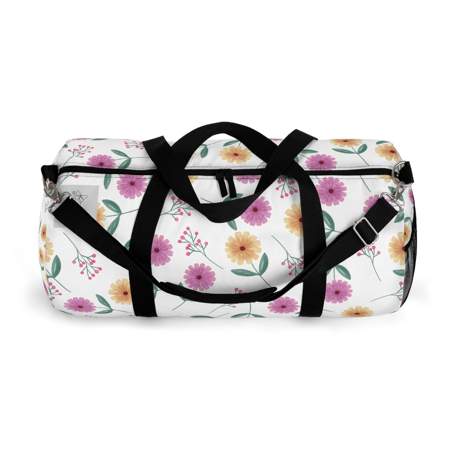 Floral Duffel Bag, Summer Picnic Bag, Pink Vacation Bag, Holiday Bag,Two Sizes Large Capacity.