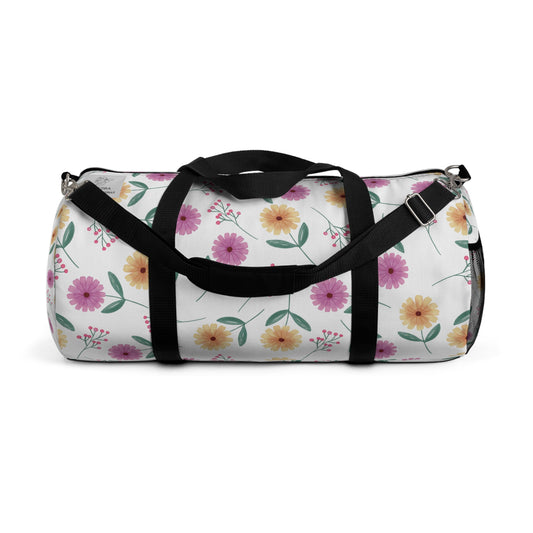 Floral Duffel Bag, Summer Picnic Bag, Pink Vacation Bag, Holiday Bag,Two Sizes Large Capacity.