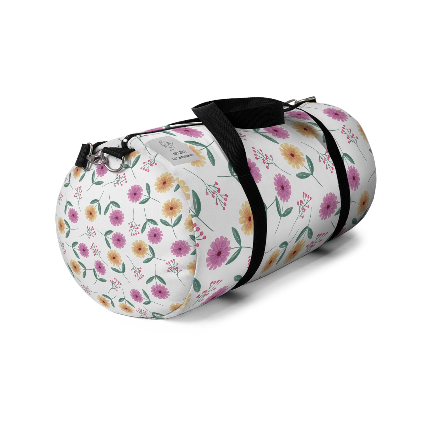 Floral Duffel Bag, Summer Picnic Bag, Pink Vacation Bag, Holiday Bag,Two Sizes Large Capacity.