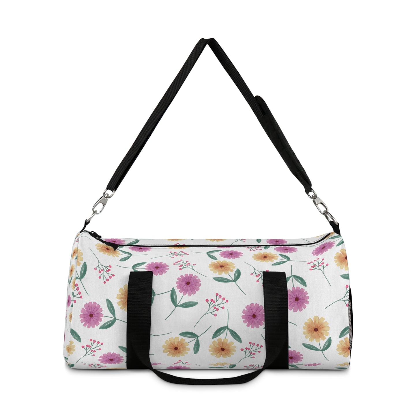 Floral Duffel Bag, Summer Picnic Bag, Pink Vacation Bag, Holiday Bag,Two Sizes Large Capacity.