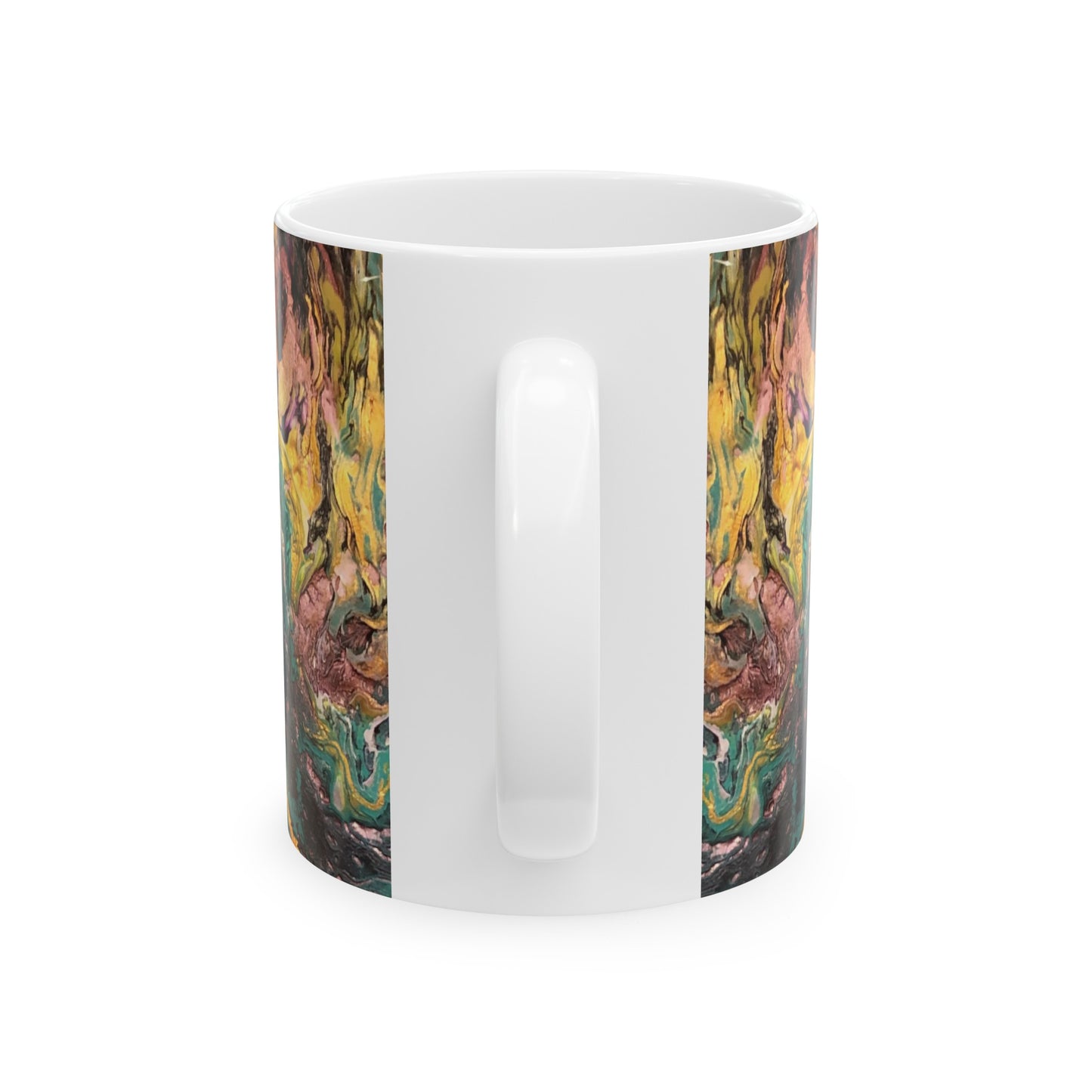 Coffee Mug-Designer Unique Abstract Artwork Accent Ceramic Mug