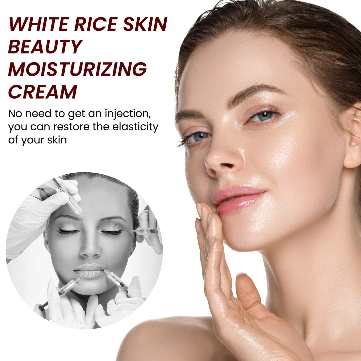 White Rice Skin Rejuvenation Fading Wrinkle Firming Pores Acne Removing Hydrating Cream