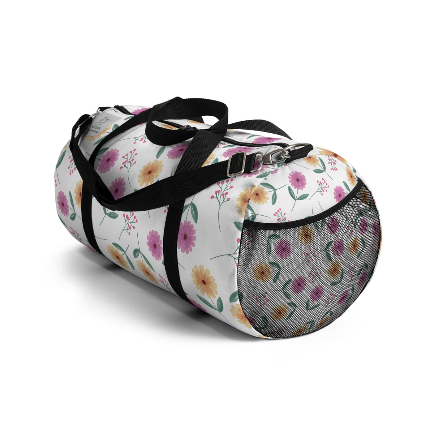 Floral Duffel Bag, Summer Picnic Bag, Pink Vacation Bag, Holiday Bag,Two Sizes Large Capacity.