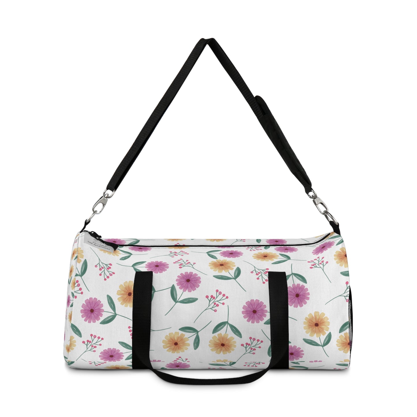 Floral Duffel Bag, Summer Picnic Bag, Pink Vacation Bag, Holiday Bag,Two Sizes Large Capacity.