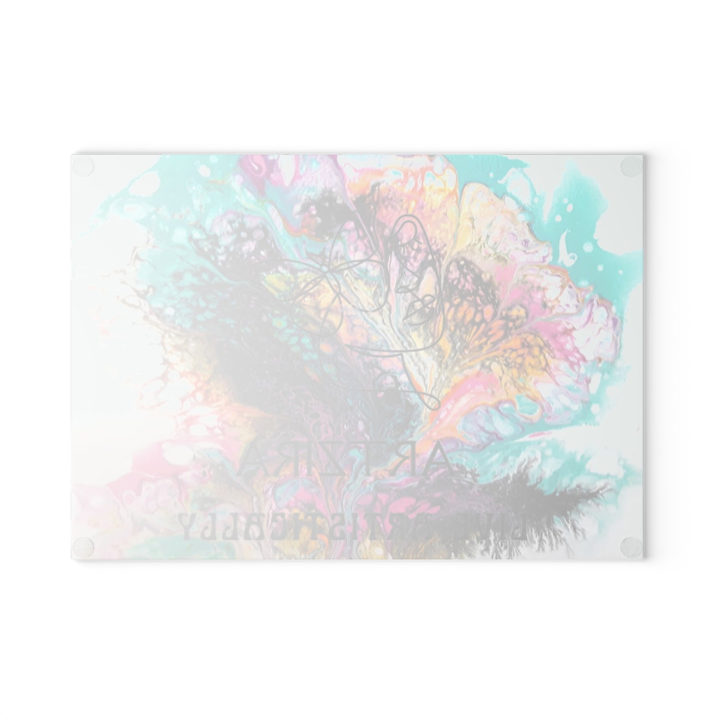 ARTZIRA DESIGNER Glass Cutting Board-Abstract Art Print Design -2 Sizes