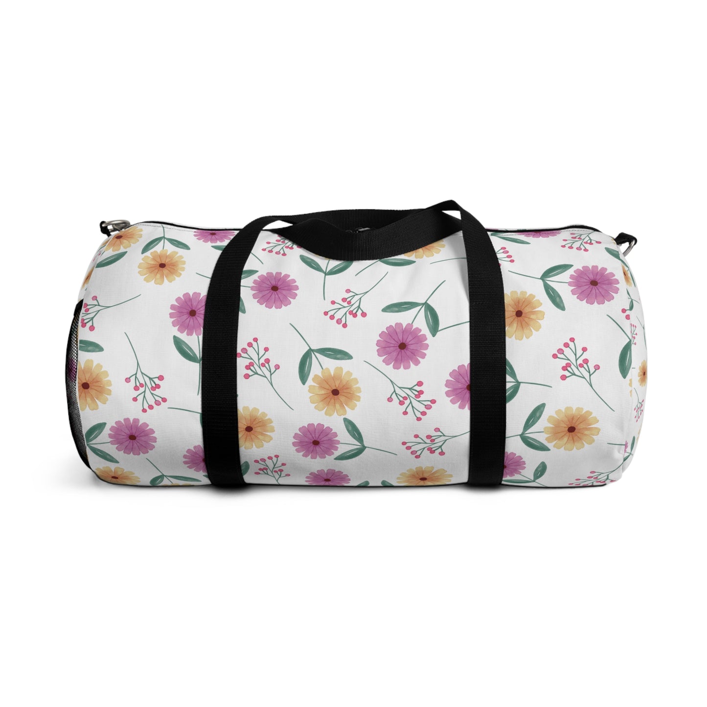 Floral Duffel Bag, Summer Picnic Bag, Pink Vacation Bag, Holiday Bag,Two Sizes Large Capacity.