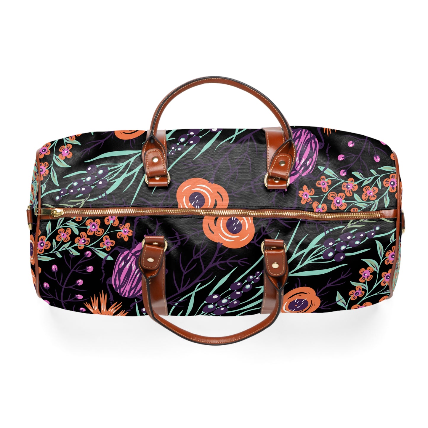 WATERPROOF TRAVEL BAG, Weekender Bag, Floral Travel Bag for Women, Duffle Bag for Gym, Sports, Groomsmen and Bridesmaids Gift