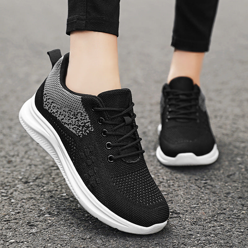 Lace-up Sneakers Women Light Breathable Flats Shoes