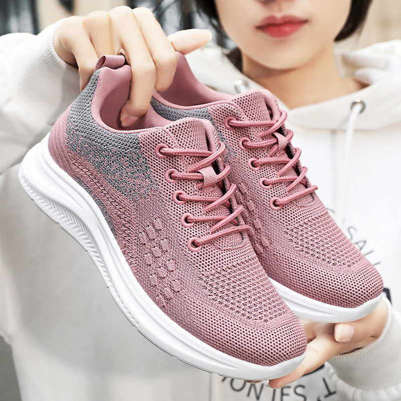 Lace-up Sneakers Women Light Breathable Flats Shoes