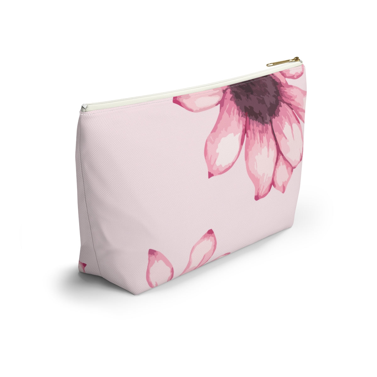 Cosmetic Bag Accessory Pouch Travel Toiletry Bag Designer Pink Floral Makeup Bag for Women and Girls