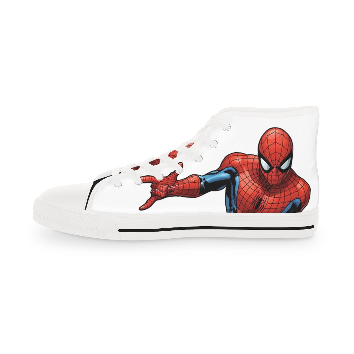Men's High Top Sneakers, Spiderman Theme