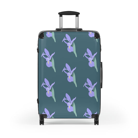 CARRY-ON LUGGAGE SET BY ARTZIRA, FLORAL ARTWORK, DOUBLE WHEELED SPINNER