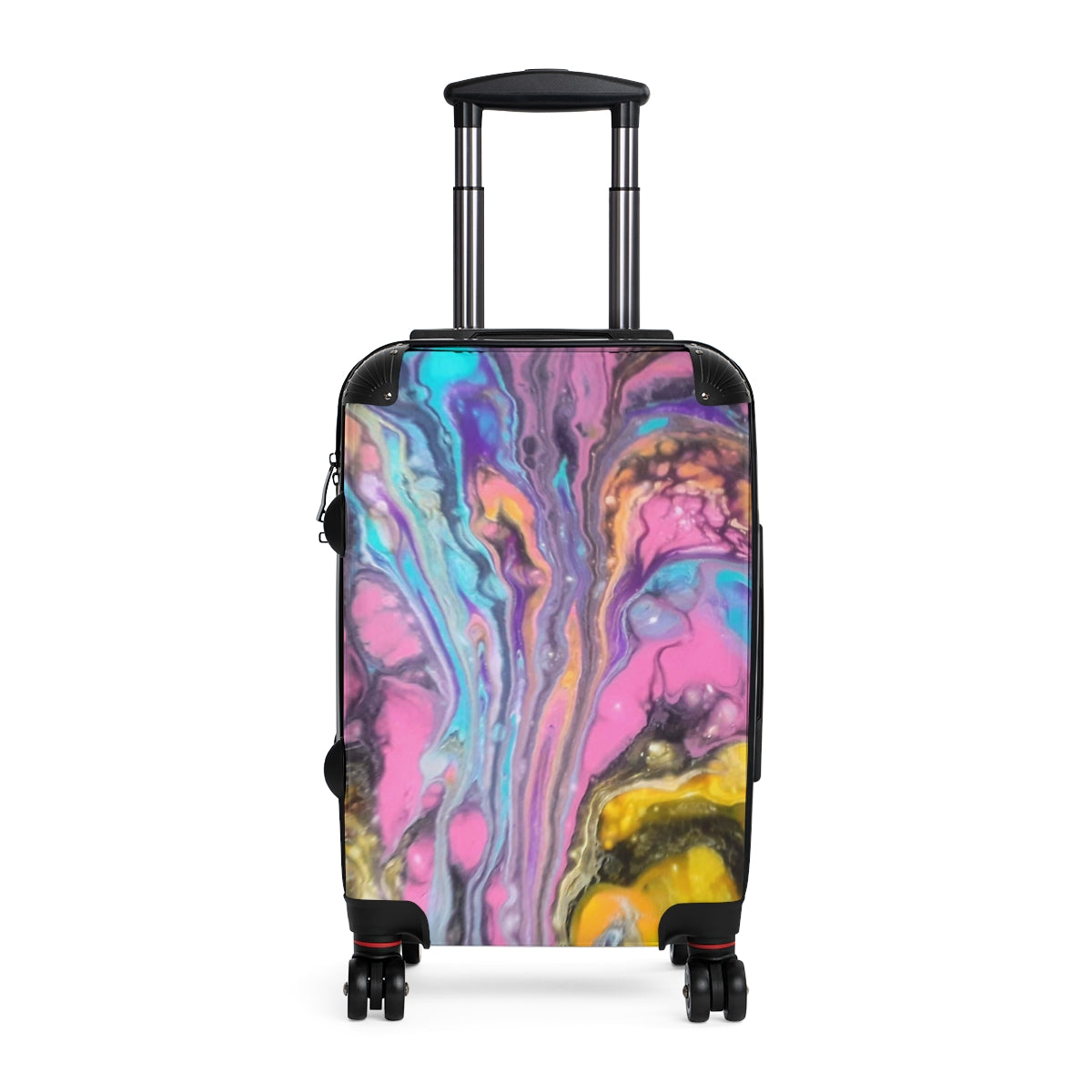 CARRY-ON LUGGAGE BY ARTZIRA, ORIGINAL ABSTRACT ART PRINT BY ARTZIRA ARTIST, 4 WHEELED SPINNER, ATS LOCK