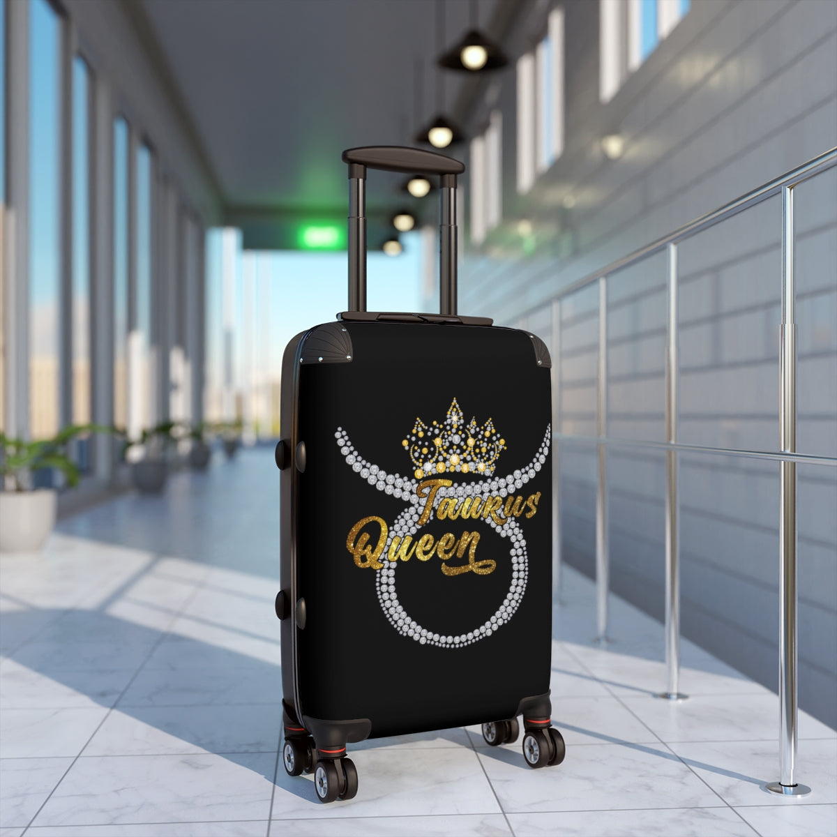 LUGGAGE WITH WHEELS | Taurus Queen Zodiac Women | Artzira | Carry-On Cabin Suitcases | Trolly Travel Bags | 4 Wheeled Spinners