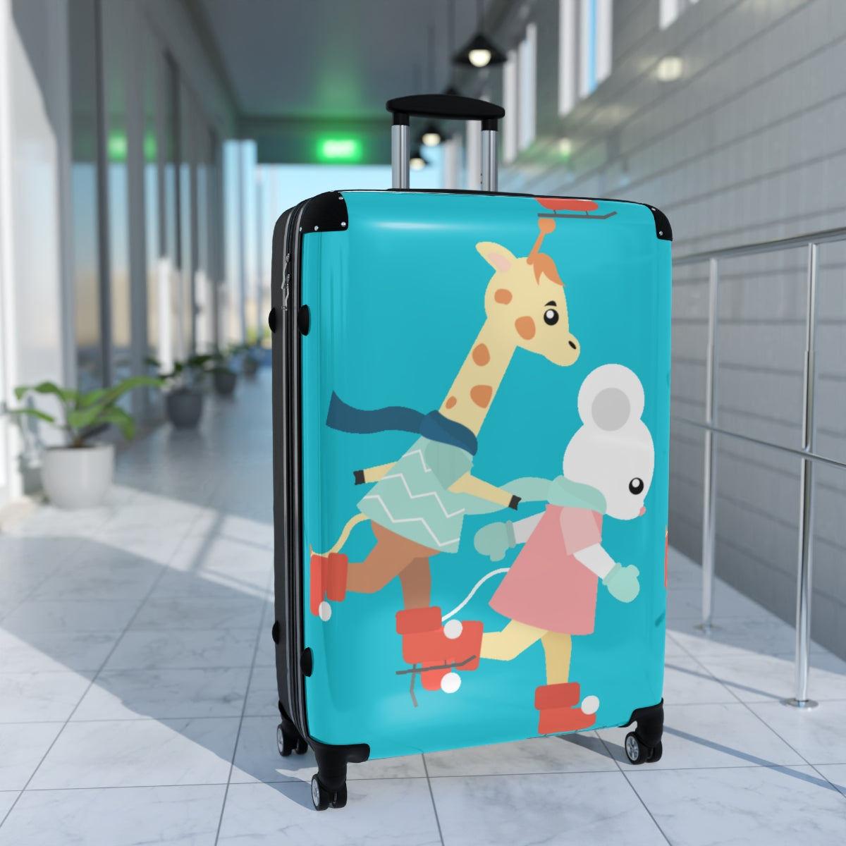 CARRY-ON FOR KIDS TEENS, CABIN SUITCASES  FOR SKATERS, SPORTSMEN, STUDENTS. LUGGAGE BY ARTZIRA, HOLIDAY BAGS, ARTISTIC DESIGNS, DOUBLE WHEELED SPINNER