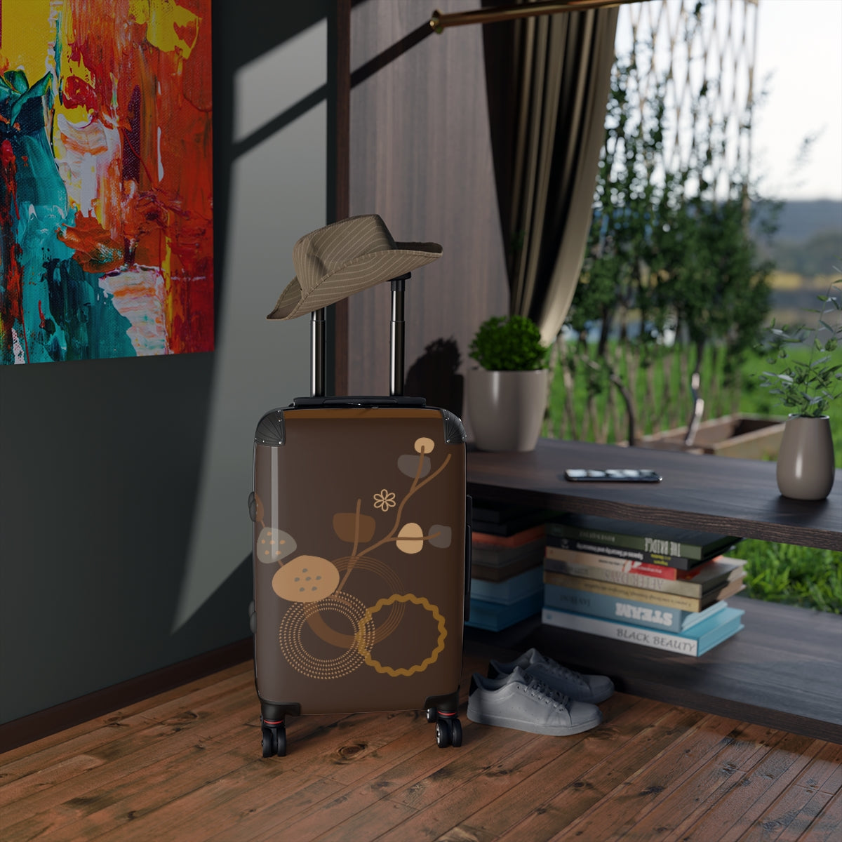 MODERN ART SUITCASES, BEST CARRY-ON, SPINNER, DOUBLE WHEELED