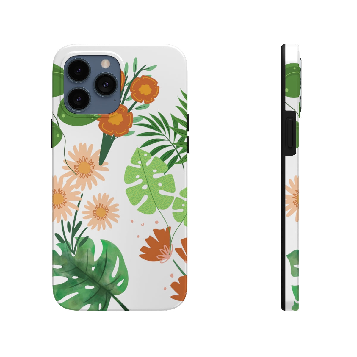 TROPICAL PRINT TOUGH PHONE CASE FOR I PHONE 14 AND ALL OTHER I PHONES AND SAMSUNG, WOMEN'S TEENS AND GIRLS PHONE CASES