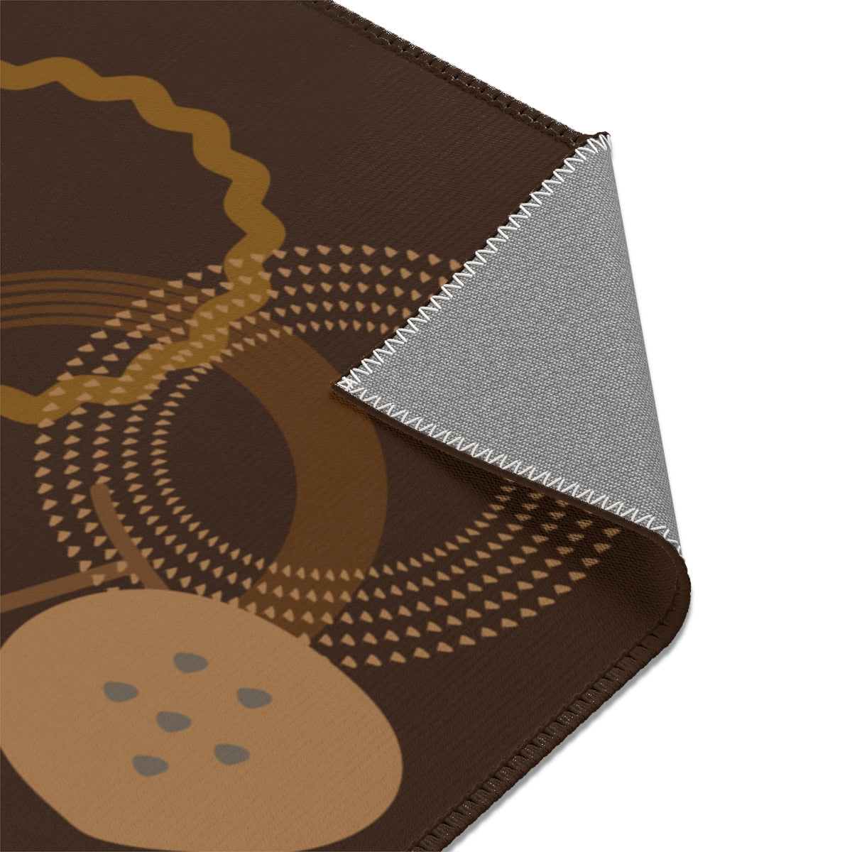 MODERN ART COFFEE BROWN AREA RUGS