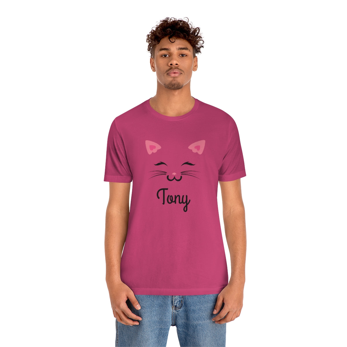 CAT MEMORIAL TEE PERSONALIZED UNISEX JERSY, CAT LINE ART FACE SHIRT