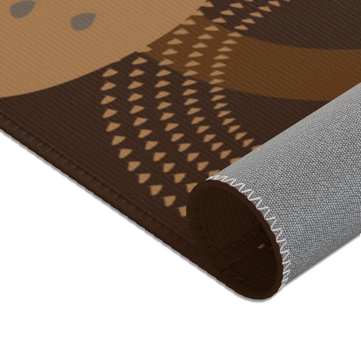 MODERN ART COFFEE BROWN AREA RUGS