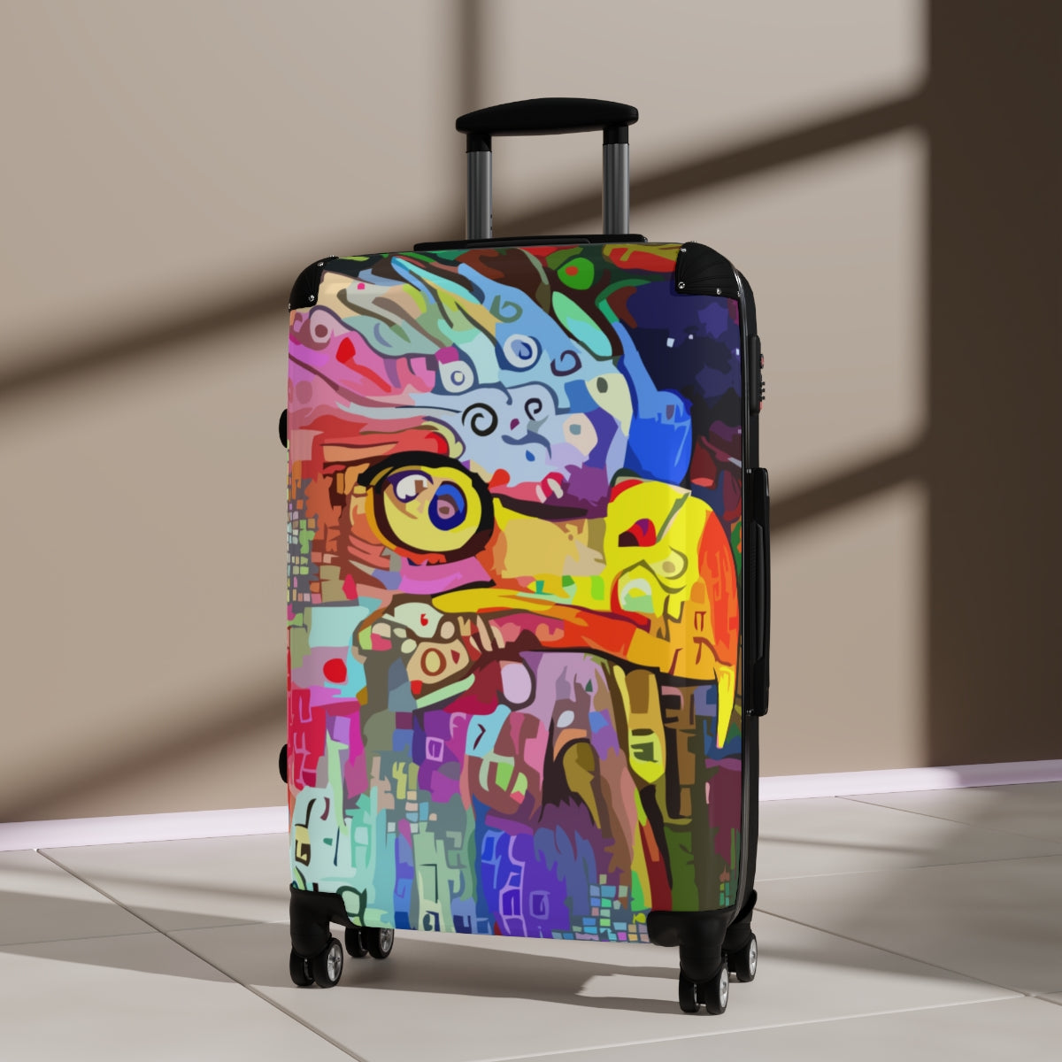 CARRY-LUGGAGE SET, EAGLE ARTWORK SUITCASES, LUGGAGE FOR BIRD LOVERS, HUNTERS AND ARTISTS