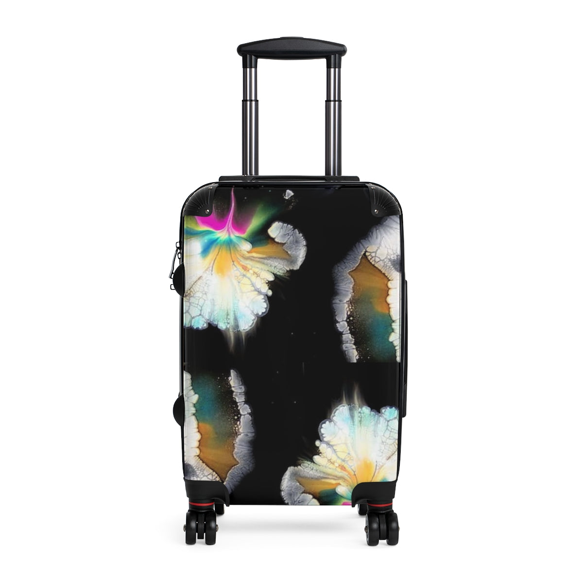 BEST CARRY-ON LUGGAGE SET, ABSTRACT ART CABIN SUITCASES BY ARTZIRA, FLORAL CABIN SUITCASE FOR GIRLS, WOMEN, GIFT FOR BRIDESMAIDS, GIFT FOR MOTHERS, DOUBLE WHEELED SPINNER