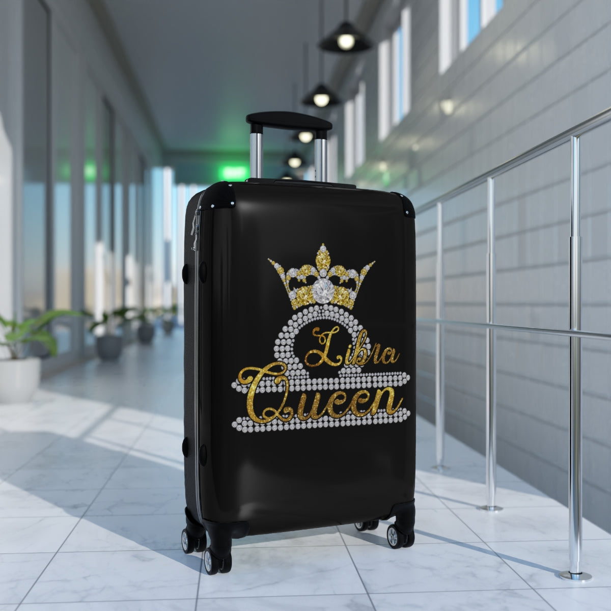 LUGGAGE WITH WHEELS | Libra Queen Zodiac Women | Artzira | Carry-On Cabin Suitcases | Trolly Travel Bags | 4 Wheeled Spinners