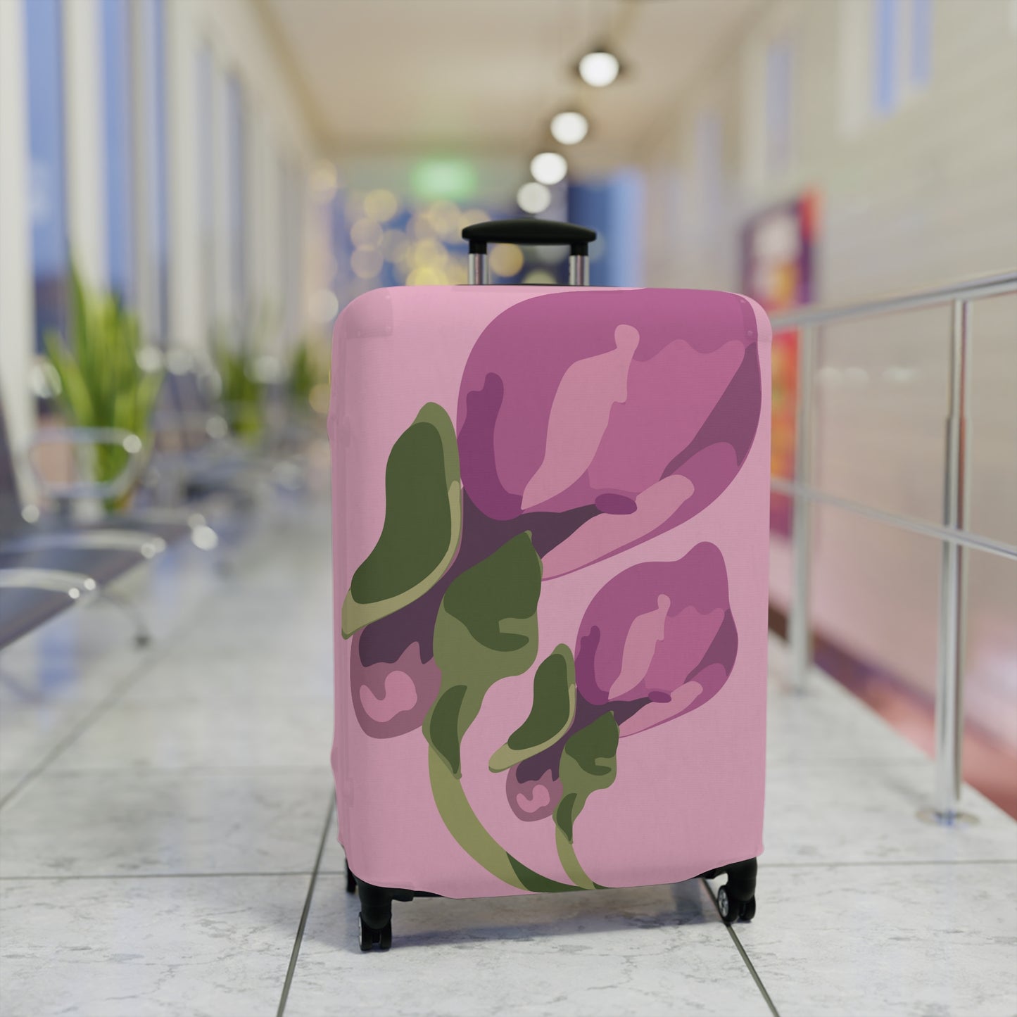 Luggage Cover, Pink Floral Luggage Cover 3 Sizes