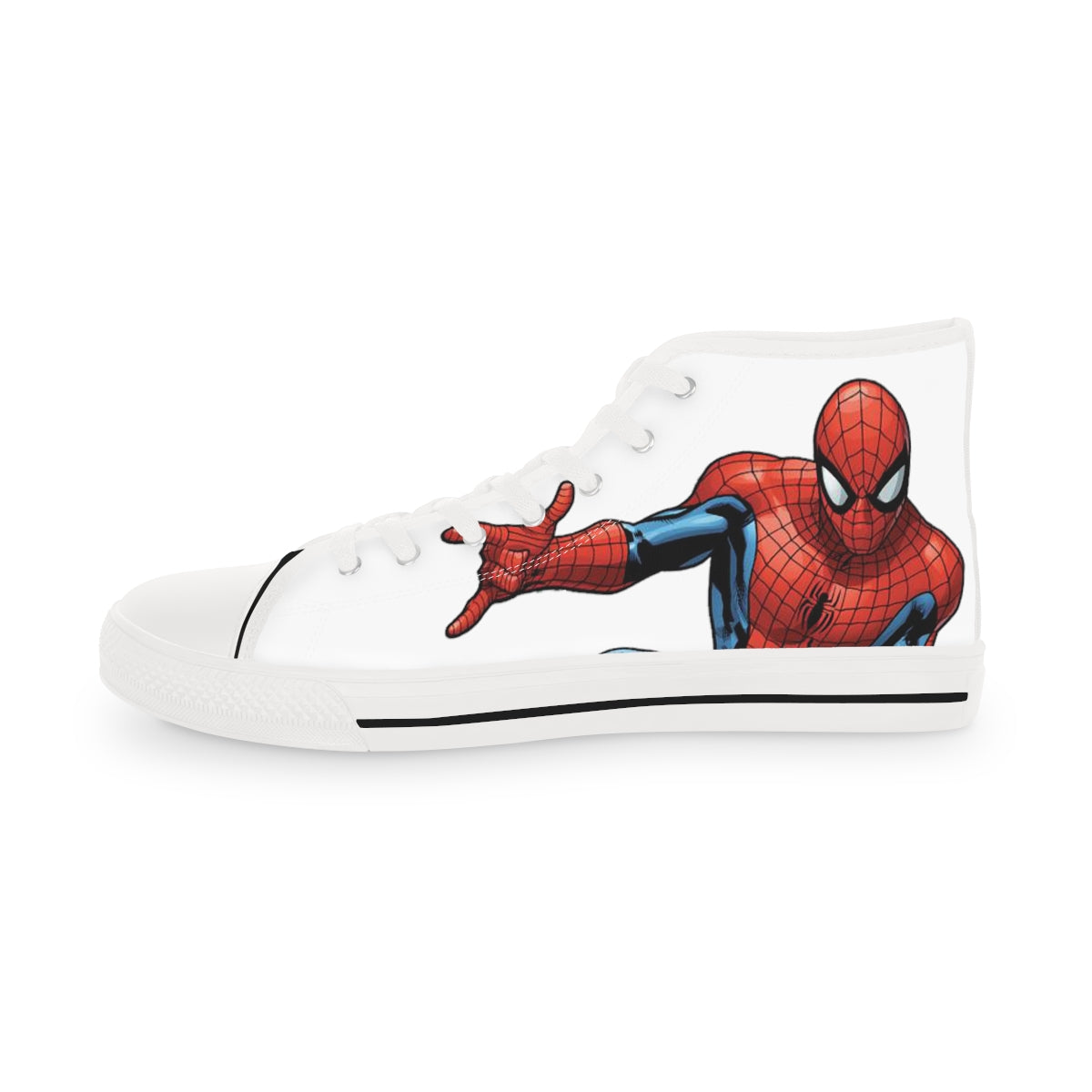 Men's High Top Sneakers, Spiderman Theme