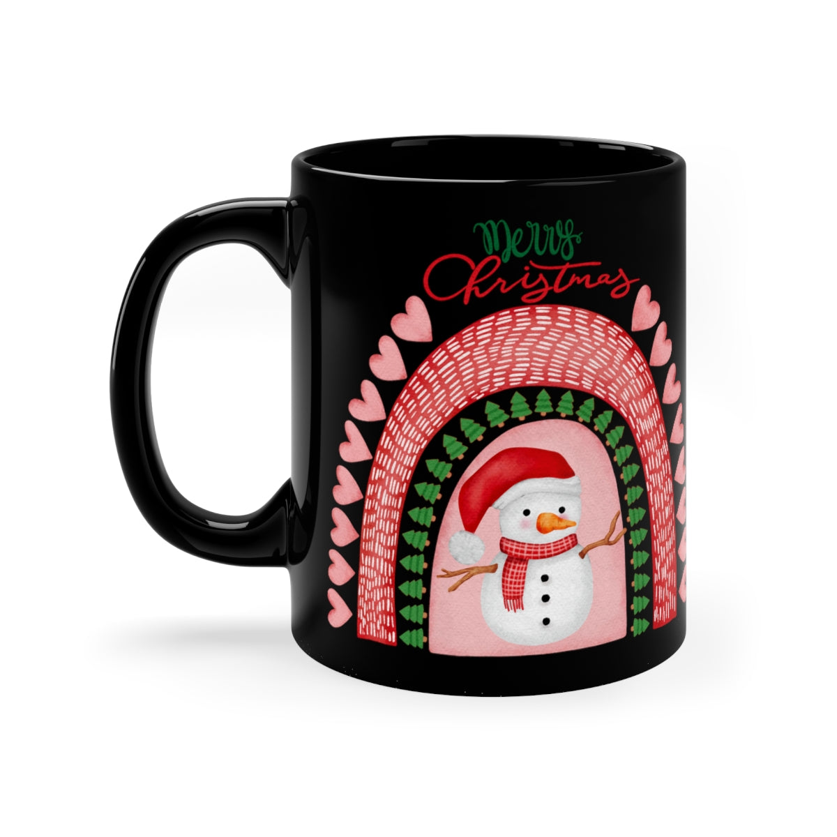 MERRY CHRISTMAS 11oz Black Mug, Christmas Gift, Holiday gift