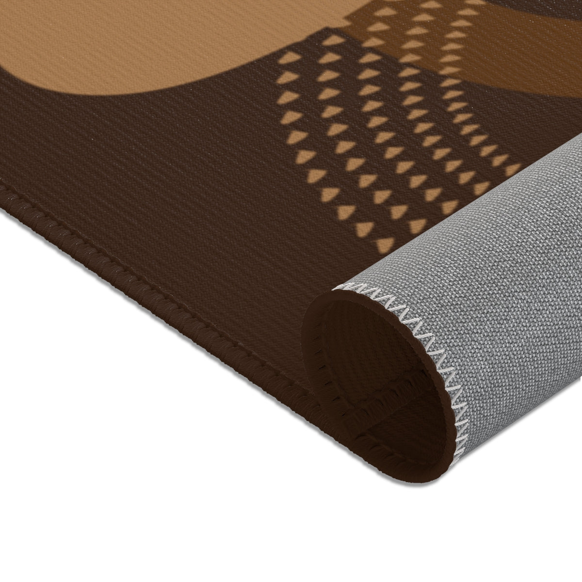 MODERN ART COFFEE BROWN AREA RUGS