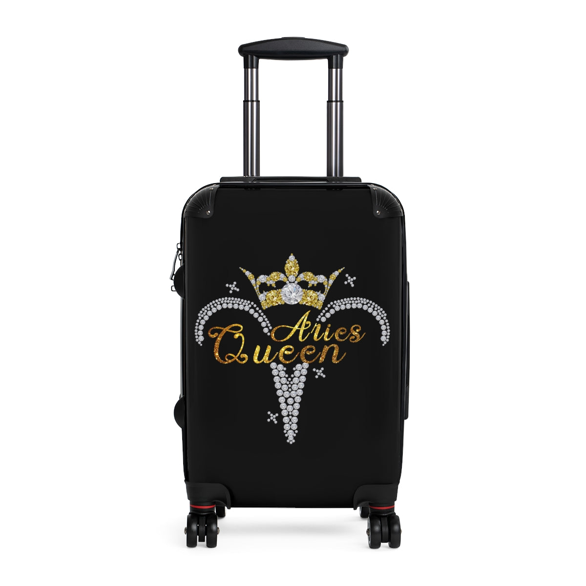 CARRY-ON LUGGAGE | Aries Queen Zodiac Women | Artzira | Cabin Suitcases Hard Shell | Trolly Travel Bags | 4 Wheeled Spinners