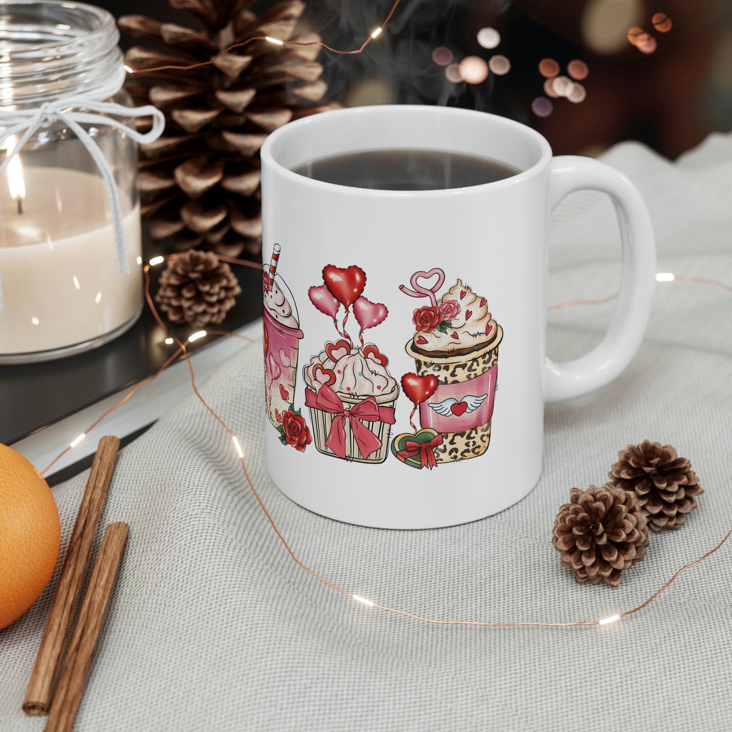 Valentine Coffee, Ceramic Mug 11oz, Gift for Daughters, Friends, Mothers