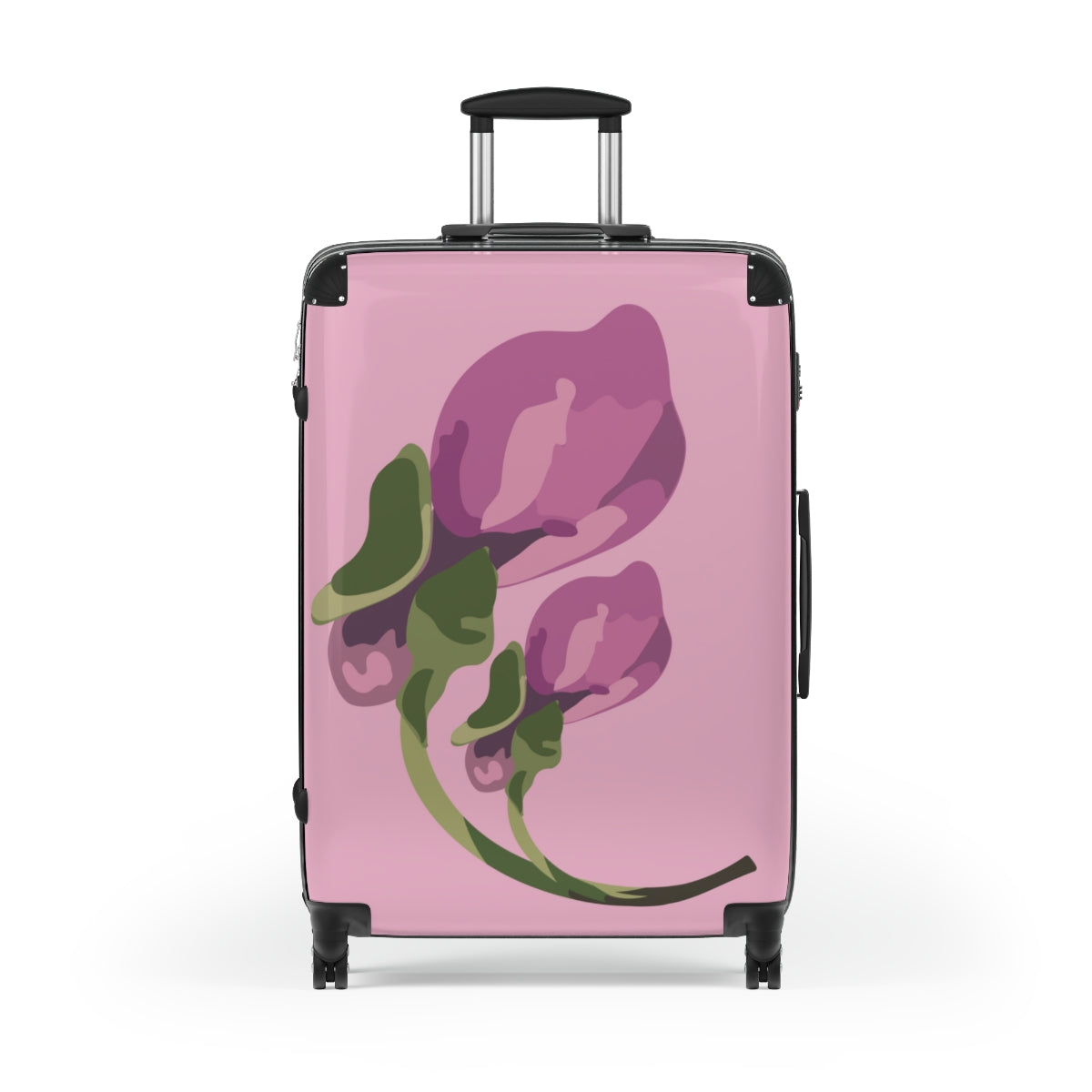 PINK FLORAL SUITCASE SET Artzira, Cabin Suitcase Carry-On Luggage, Trolly Travel Bags Double Wheeled Spinners, Women's Choice