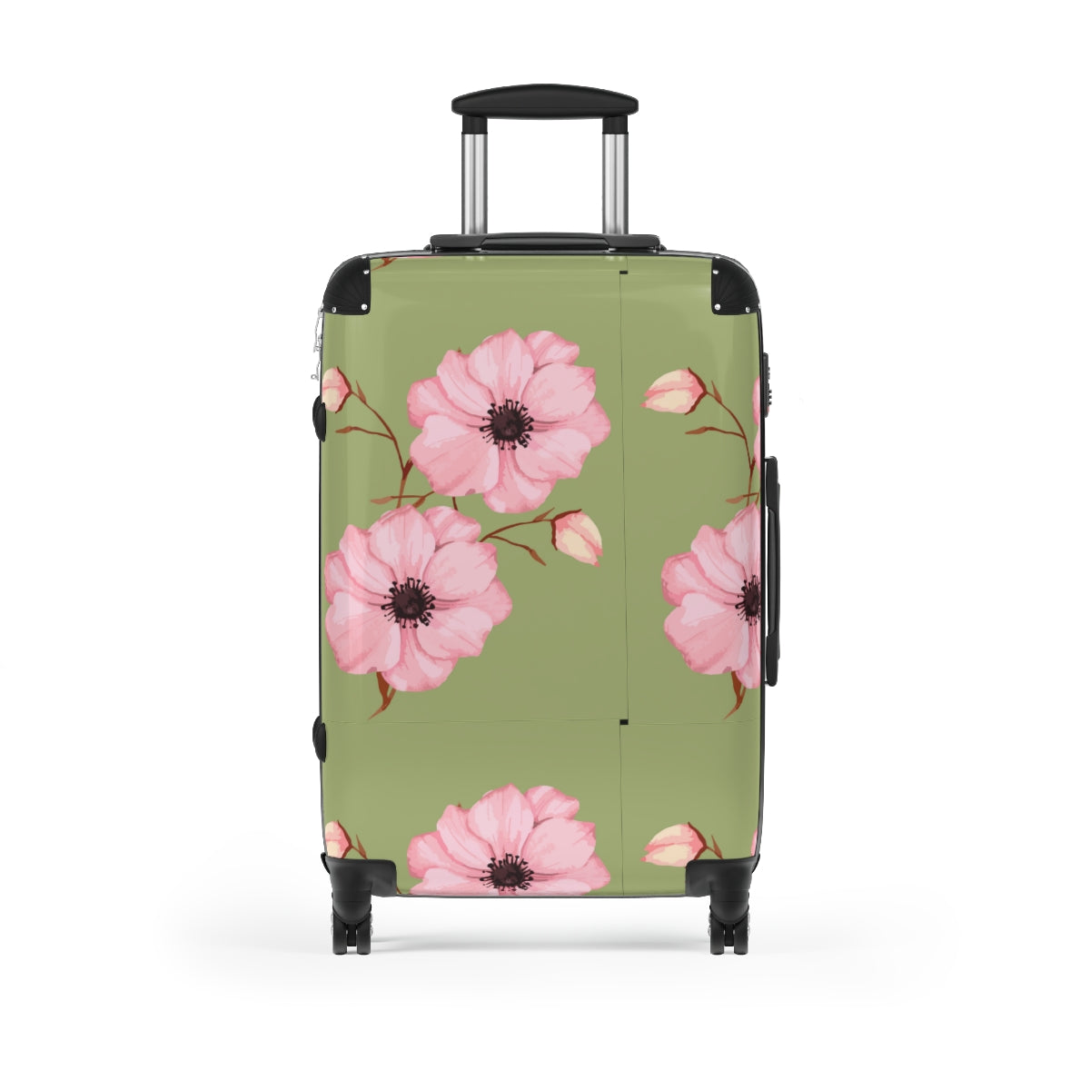 CARRY-ON LUGGAGE FLORAL ART FOR WOMEN, SPINNER, ATS LOCK