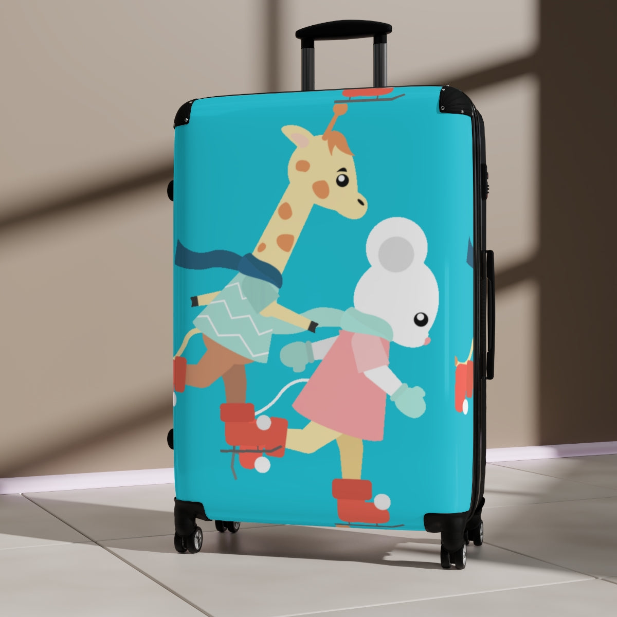 CARRY-ON FOR KIDS TEENS, CABIN SUITCASES  FOR SKATERS, SPORTSMEN, STUDENTS. LUGGAGE BY ARTZIRA, HOLIDAY BAGS, ARTISTIC DESIGNS, DOUBLE WHEELED SPINNER