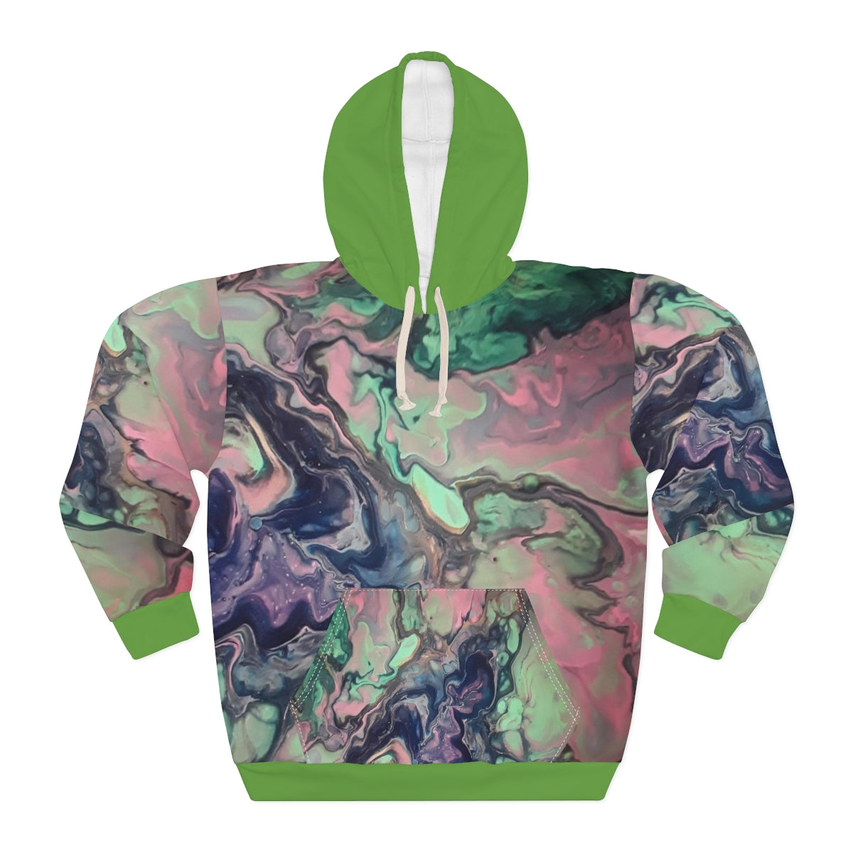 ALL OVER PRINT PUULOVER HOODIE, ABSTRART ART PRINTED HOODIE FOR MEN AND WOMEN