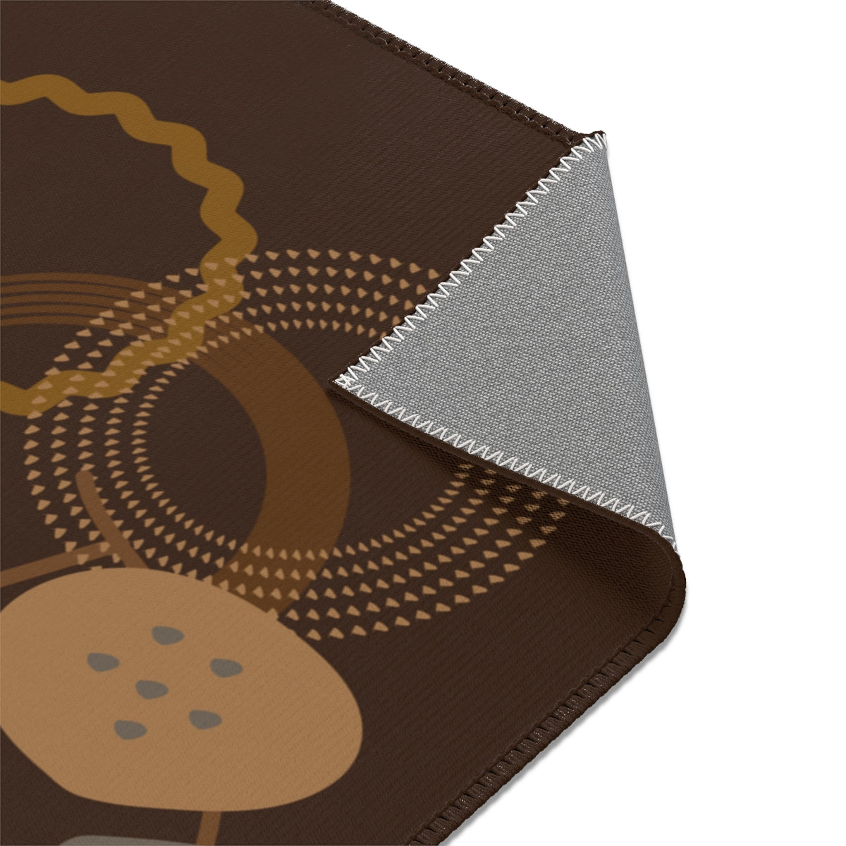 MODERN ART COFFEE BROWN AREA RUGS