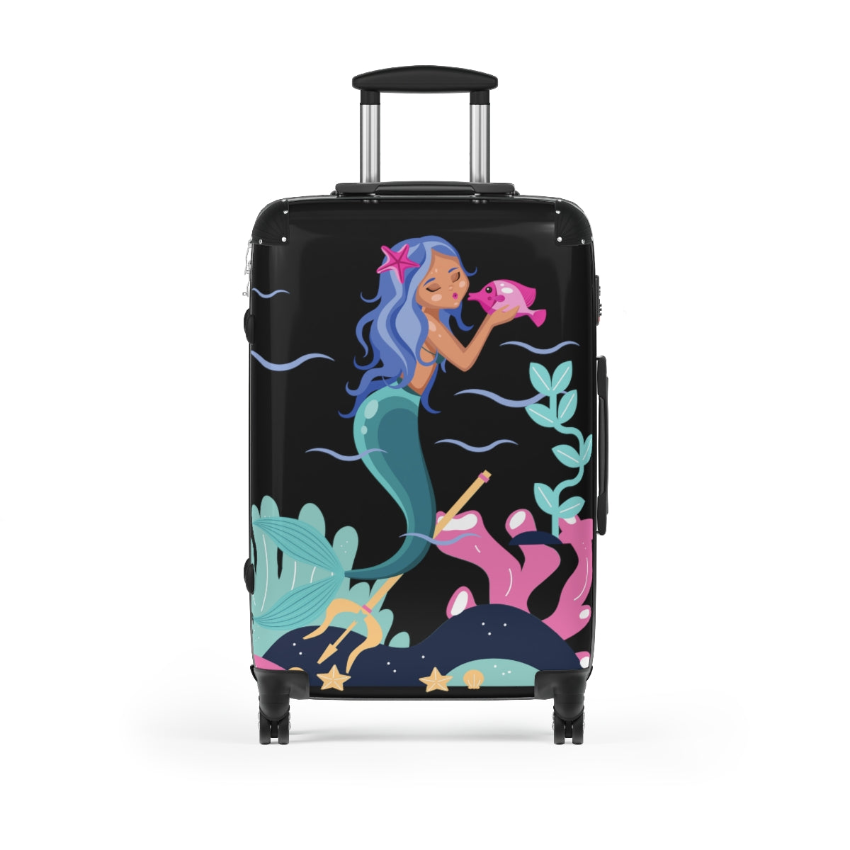 MERMAID SUITCASES LUGGAGE by Artzira, for Girls, All Sizes, Artistic Designs, Double Wheeled Spinner